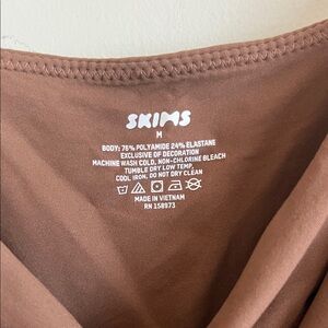 SKIMS Cocoa Spaghetti Strap Bodysuit